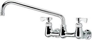 FAUCET 8" OC WALL MOUNT 12" SPOUT HEAVY DUTY ROYAL